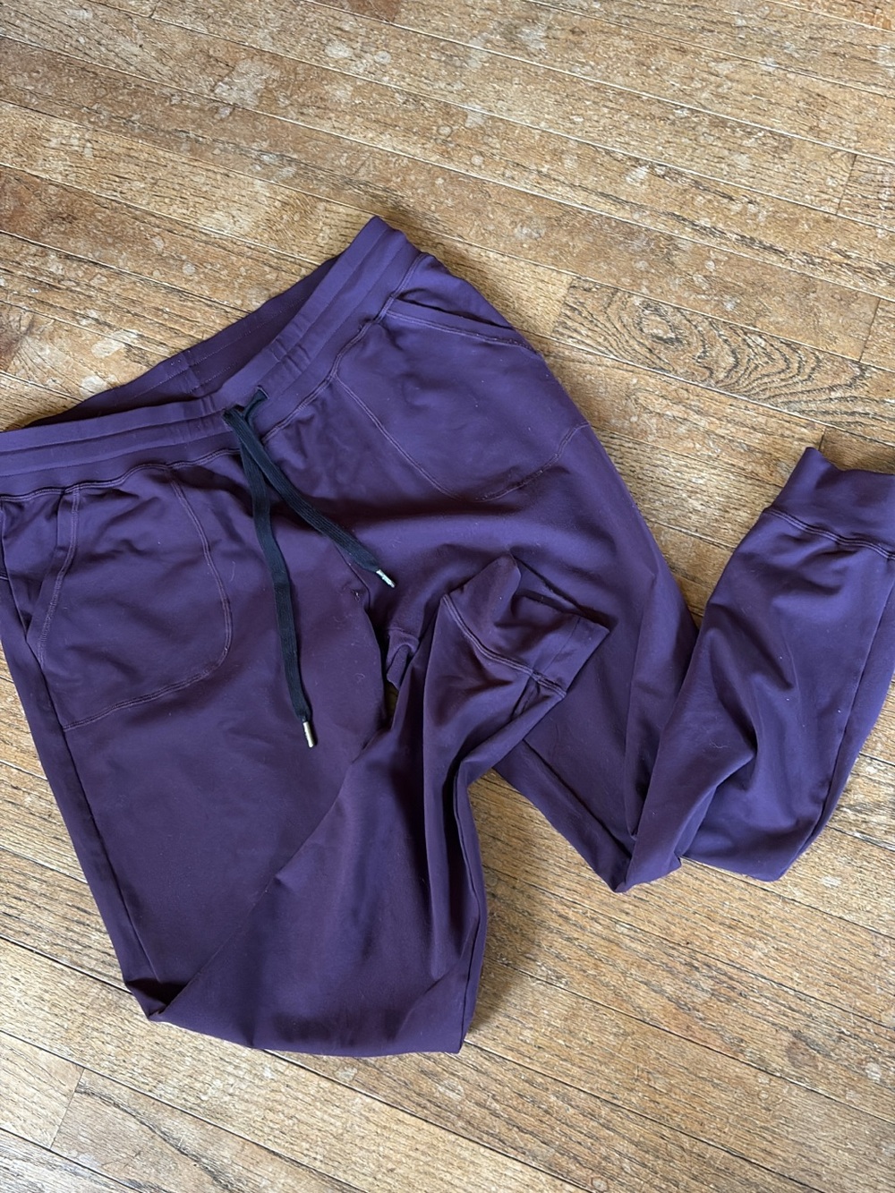 Woman’s zyia active Purple Jogger Pants - Stretchy Drawstring Bottoms